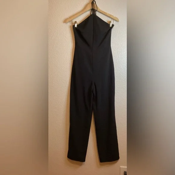Lovers + Friends Halter Ciara Jumpsuit Black Size XXS - Picture 3 of 8